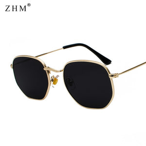2020 Vintage Sunglasses Men Square Metal Frame Sunglasses Pilot Mirror Classic Retro Sun Glasses Women Luxury Summer  Eyewear