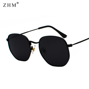 2020 Vintage Sunglasses Men Square Metal Frame Sunglasses Pilot Mirror Classic Retro Sun Glasses Women Luxury Summer  Eyewear