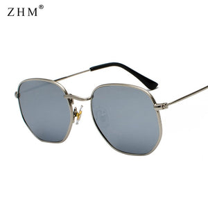 2020 Vintage Sunglasses Men Square Metal Frame Sunglasses Pilot Mirror Classic Retro Sun Glasses Women Luxury Summer  Eyewear
