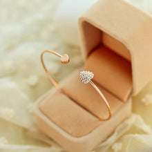 Load image into Gallery viewer, 2020 New Fashion Adjustable Crystal Double Heart Bowknot Chain &amp; Link Bracelets Women Jewelry Gift Wholesale
