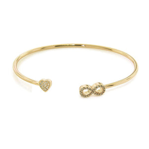 2020 New Fashion Adjustable Crystal Double Heart Bowknot Chain & Link Bracelets Women Jewelry Gift Wholesale