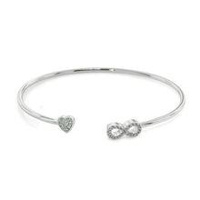 Load image into Gallery viewer, 2020 New Fashion Adjustable Crystal Double Heart Bowknot Chain &amp; Link Bracelets Women Jewelry Gift Wholesale
