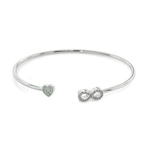 2020 New Fashion Adjustable Crystal Double Heart Bowknot Chain & Link Bracelets Women Jewelry Gift Wholesale