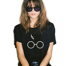 Load image into Gallery viewer, 2019 Harajuku Lightning Glasses T-shirt Plus Size Shirt Tee High Quality SCREEN PRINT Super Soft unisex Cute Couple Tshirts
