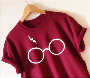 2019 Harajuku Lightning Glasses T-shirt Plus Size Shirt Tee High Quality SCREEN PRINT Super Soft unisex Cute Couple Tshirts