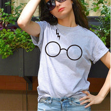 Load image into Gallery viewer, 2019 Harajuku Lightning Glasses T-shirt Plus Size Shirt Tee High Quality SCREEN PRINT Super Soft unisex Cute Couple Tshirts
