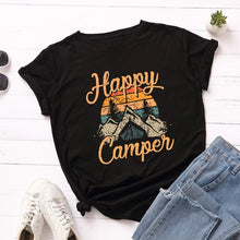 Load image into Gallery viewer, Plus Size Women&#39;s Tops T Shirt Creative Golden Mountain Peak Women T-shirt Graphic Funny Print Cotton Tshirt Summer Top Tees
