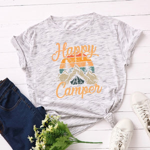 Plus Size Women's Tops T Shirt Creative Golden Mountain Peak Women T-shirt Graphic Funny Print Cotton Tshirt Summer Top Tees