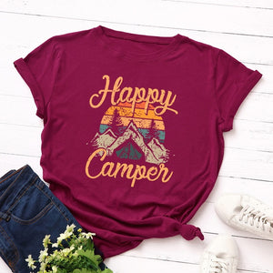 Plus Size Women's Tops T Shirt Creative Golden Mountain Peak Women T-shirt Graphic Funny Print Cotton Tshirt Summer Top Tees