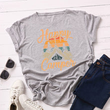 Load image into Gallery viewer, Plus Size Women&#39;s Tops T Shirt Creative Golden Mountain Peak Women T-shirt Graphic Funny Print Cotton Tshirt Summer Top Tees
