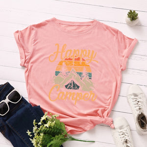 Plus Size Women's Tops T Shirt Creative Golden Mountain Peak Women T-shirt Graphic Funny Print Cotton Tshirt Summer Top Tees