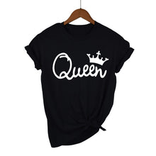 Load image into Gallery viewer, Queen Letter Print T Shirt Women Short Sleeve O Neck Loose Tshirt 2020 Summer Women Tee Shirt Tops Camisetas Mujer
