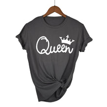 Load image into Gallery viewer, Queen Letter Print T Shirt Women Short Sleeve O Neck Loose Tshirt 2020 Summer Women Tee Shirt Tops Camisetas Mujer
