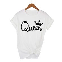 Load image into Gallery viewer, Queen Letter Print T Shirt Women Short Sleeve O Neck Loose Tshirt 2020 Summer Women Tee Shirt Tops Camisetas Mujer
