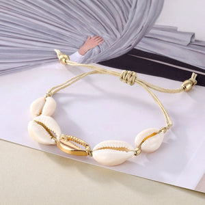 IPARAM Bohemia Vintage Shell Rope Chain Bracelet Women Beach Sea Shell Bracelet Anklet Jewelry Party Gift Wholesale