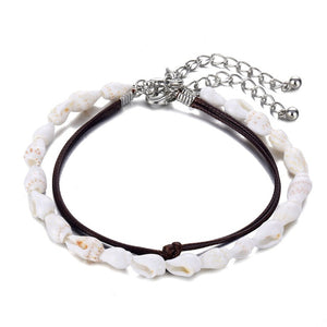 IPARAM Bohemia Vintage Shell Rope Chain Bracelet Women Beach Sea Shell Bracelet Anklet Jewelry Party Gift Wholesale