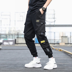 Men's Side Pockets Cargo Harem Pants 2020 Hip Hop Casual Male Tatical Joggers Trousers Fashion Casual Streetwear Pants