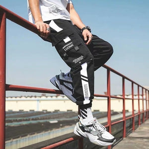 Men's Side Pockets Cargo Harem Pants 2020 Hip Hop Casual Male Tatical Joggers Trousers Fashion Casual Streetwear Pants