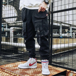 Men's Side Pockets Cargo Harem Pants 2020 Hip Hop Casual Male Tatical Joggers Trousers Fashion Casual Streetwear Pants