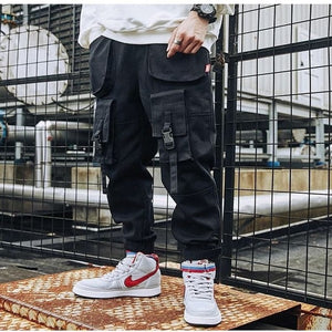 Men's Side Pockets Cargo Harem Pants 2020 Hip Hop Casual Male Tatical Joggers Trousers Fashion Casual Streetwear Pants