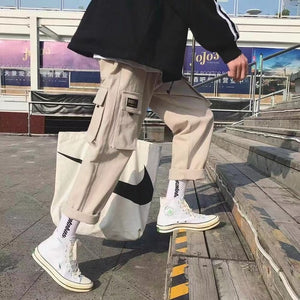 Men's Side Pockets Cargo Harem Pants 2020 Hip Hop Casual Male Tatical Joggers Trousers Fashion Casual Streetwear Pants