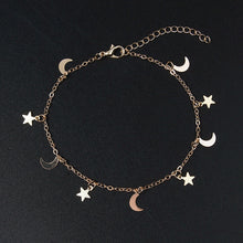 Load image into Gallery viewer, New Fashion Gold Color Moon Star Charms bracelet for Women Accessories Bracelets 4g
