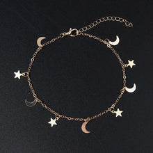 Load image into Gallery viewer, New Fashion Gold Color Moon Star Charms bracelet for Women Accessories Bracelets 4g
