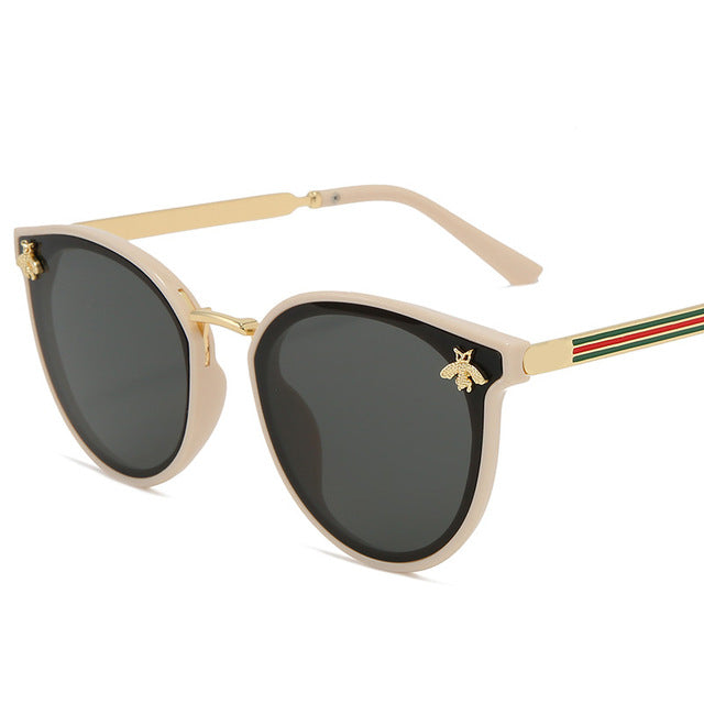 2020 luxury bee Sunglasses Men Square Brand Design Sun Glasses Oculos Retro male iron sunglasses women