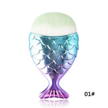 Load image into Gallery viewer, Fashion 5 Color Women Beauty Soft Fish Scale Mermaid Bottom Powder Blush Face Cheek Colorful Hair Makeup Cosmetics Brush
