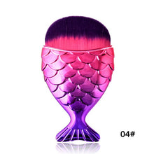 Load image into Gallery viewer, Fashion 5 Color Women Beauty Soft Fish Scale Mermaid Bottom Powder Blush Face Cheek Colorful Hair Makeup Cosmetics Brush
