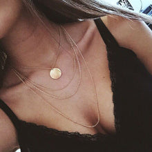 Load image into Gallery viewer, 2019 Fashion Sequins Multi Layer long Necklaces Pendant Bohemian Pendant Necklace for Women Bijoux Jewelry Accessories
