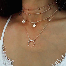 Load image into Gallery viewer, 2019 Fashion Sequins Multi Layer long Necklaces Pendant Bohemian Pendant Necklace for Women Bijoux Jewelry Accessories
