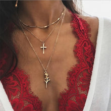 Load image into Gallery viewer, 2019 Fashion Sequins Multi Layer long Necklaces Pendant Bohemian Pendant Necklace for Women Bijoux Jewelry Accessories
