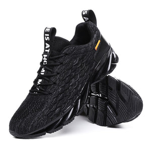 2020 Spring New Fish Scale Blade Casual Lace-up  Comfortable Running Men Breathable Gym Fly Woven Mesh Fashion  Shoes Sneakers