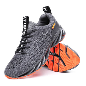 2020 Spring New Fish Scale Blade Casual Lace-up  Comfortable Running Men Breathable Gym Fly Woven Mesh Fashion  Shoes Sneakers