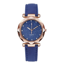Load image into Gallery viewer, Casual Women Romantic Starry Sky Wrist Watch Leather Rhinestone Designer Ladies Clock Simple Dress Gfit Montre Femme
