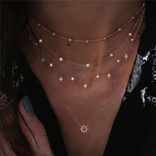 Load image into Gallery viewer, Boho Multi-element Crystal Necklaces For Women Fashion Gold Necklace Vintage Multiple Layers Pendant Necklace Jewelry Gift
