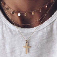 Load image into Gallery viewer, Boho Multi-element Crystal Necklaces For Women Fashion Gold Necklace Vintage Multiple Layers Pendant Necklace Jewelry Gift

