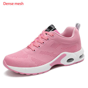 Fashion Women Lightweight Sneakers Air Cushion Ladies Trainers Basket Tenis Casual White Platform Sneakers Breathable Comfort