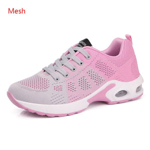 Fashion Women Lightweight Sneakers Air Cushion Ladies Trainers Basket Tenis Casual White Platform Sneakers Breathable Comfort