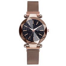Load image into Gallery viewer, Luxury Starry Sky Stainless Steel Mesh Bracelet Watches For Women Crystal Analog Quartz Wristwatches Ladies Sports Dress Clock
