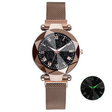 Load image into Gallery viewer, Luxury Starry Sky Stainless Steel Mesh Bracelet Watches For Women Crystal Analog Quartz Wristwatches Ladies Sports Dress Clock
