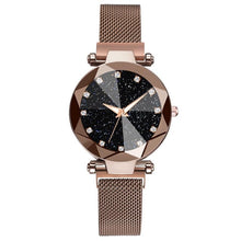 Load image into Gallery viewer, Luxury Starry Sky Stainless Steel Mesh Bracelet Watches For Women Crystal Analog Quartz Wristwatches Ladies Sports Dress Clock
