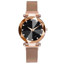 Load image into Gallery viewer, Luxury Starry Sky Stainless Steel Mesh Bracelet Watches For Women Crystal Analog Quartz Wristwatches Ladies Sports Dress Clock
