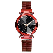 Load image into Gallery viewer, Luxury Starry Sky Stainless Steel Mesh Bracelet Watches For Women Crystal Analog Quartz Wristwatches Ladies Sports Dress Clock
