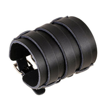 Load image into Gallery viewer, Naiveroo Vintage Wide Cuff Leather Male Bracelet Punk Rock Jewelry Cowhide Leather Bracelet &amp; Bangle Men Jewelry Wristbands
